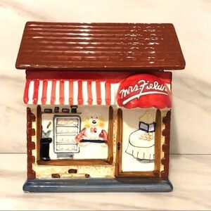 Mrs. Field Cookie Jar House Lid Bakery Vintage Rare Houseware Decor Collector